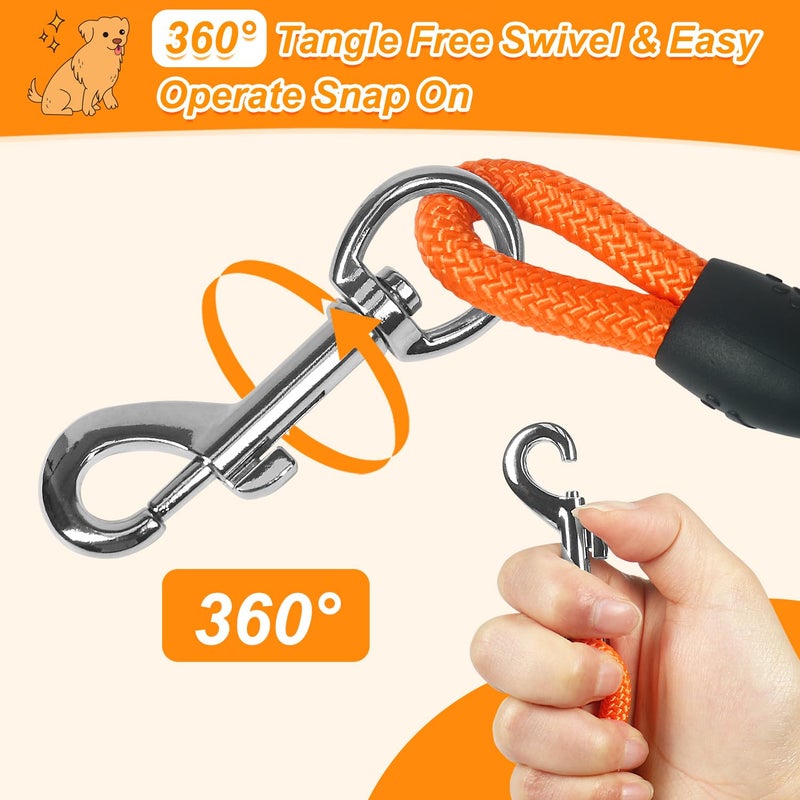 Vivifying Long Dog Leash, 32ft Floating Dog Training Leash, Check Cord Rope Lead with Comfortable Handle for Outside, Hiking, Swimming, Beach and Lake (Orange) - Image 4